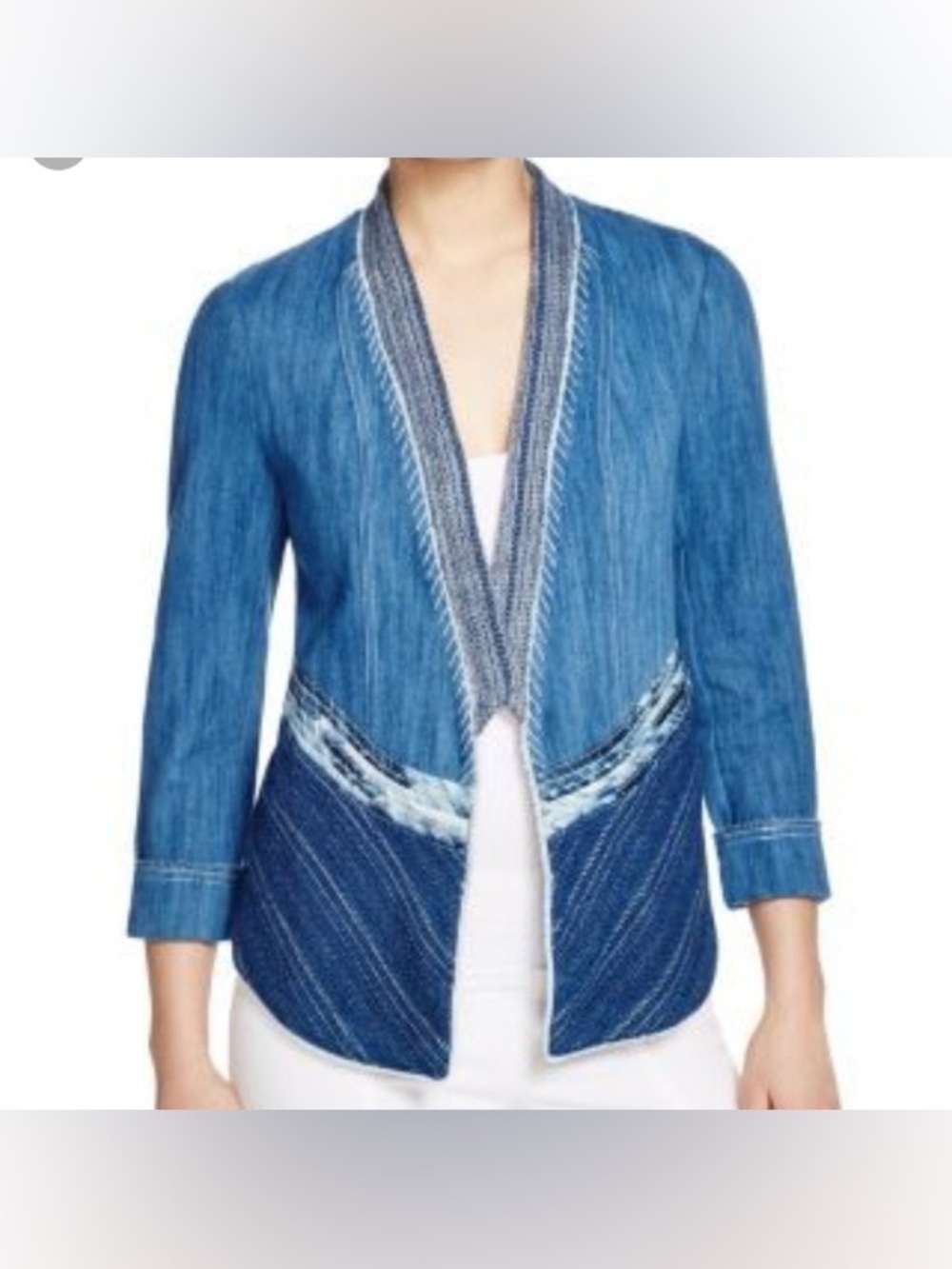 Kobi Halperin "Shiloh" Mixed Media Denim Jacket Size Medium